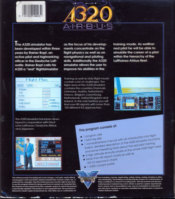 A320 Airbus - Edition Europa — box-2D-back (EU)