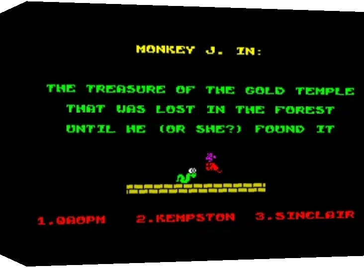 Monkey J. In - The Treasure Of The Gold Temple That Was Lost In The Forest Until He Found It - Or — box-3D (WOR)