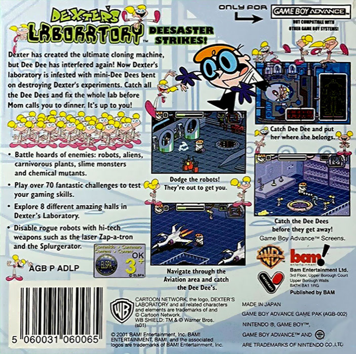 Dexter's Laboratory - Deesaster Strikes! — box-2D-back (EU)
