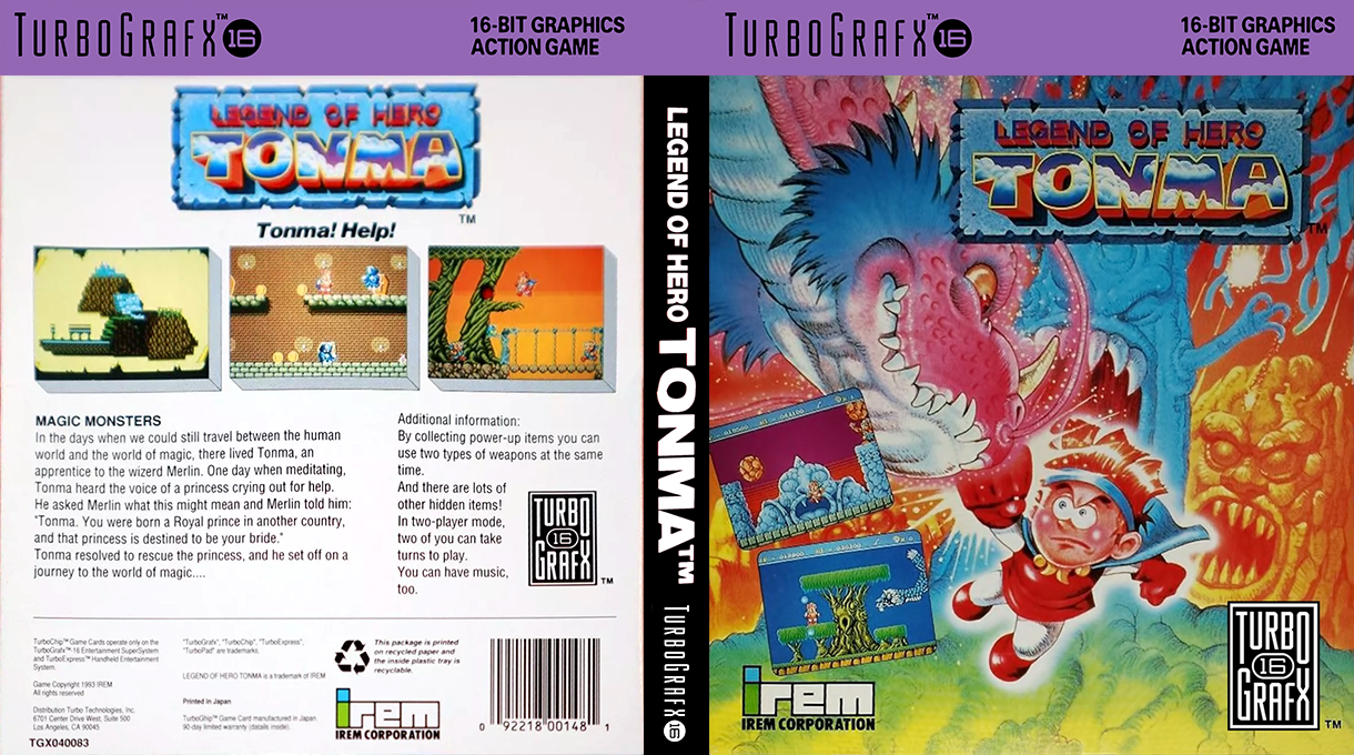 Legend Of Hero Tonma — box-texture (US)