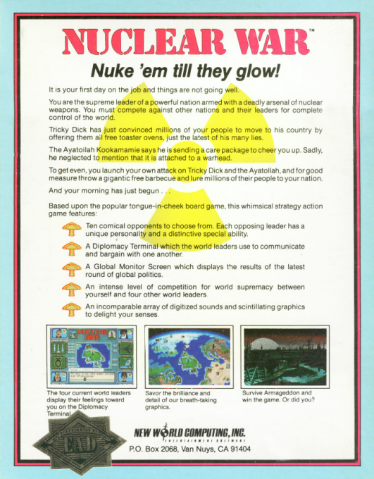 Nuclear War — box-2D-back (US)
