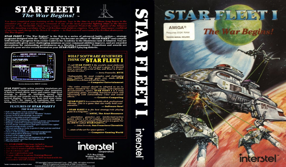 Star Fleet I - The War Begins! — box-texture (US)