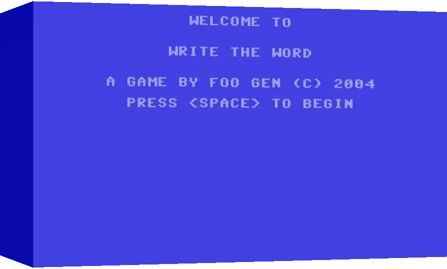 Write the Word — box-3D (WOR)
