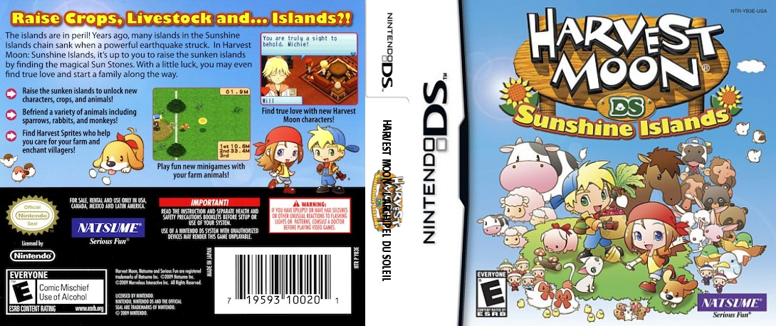 Harvest Moon DS - Sunshine Islands — box-texture (US)