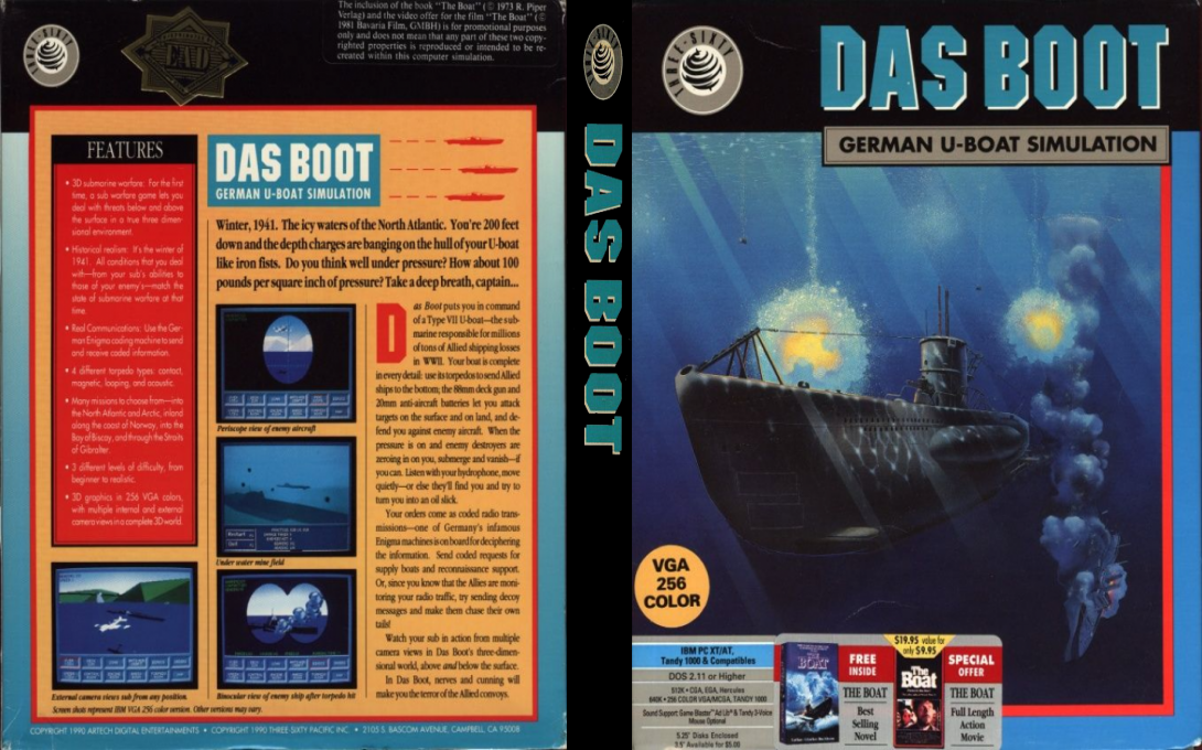 Boot, Das - German U-boat Simulation — box-texture (US)