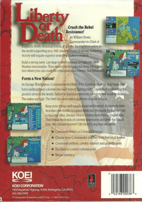 Liberty Or Death — box-2D-back (US)