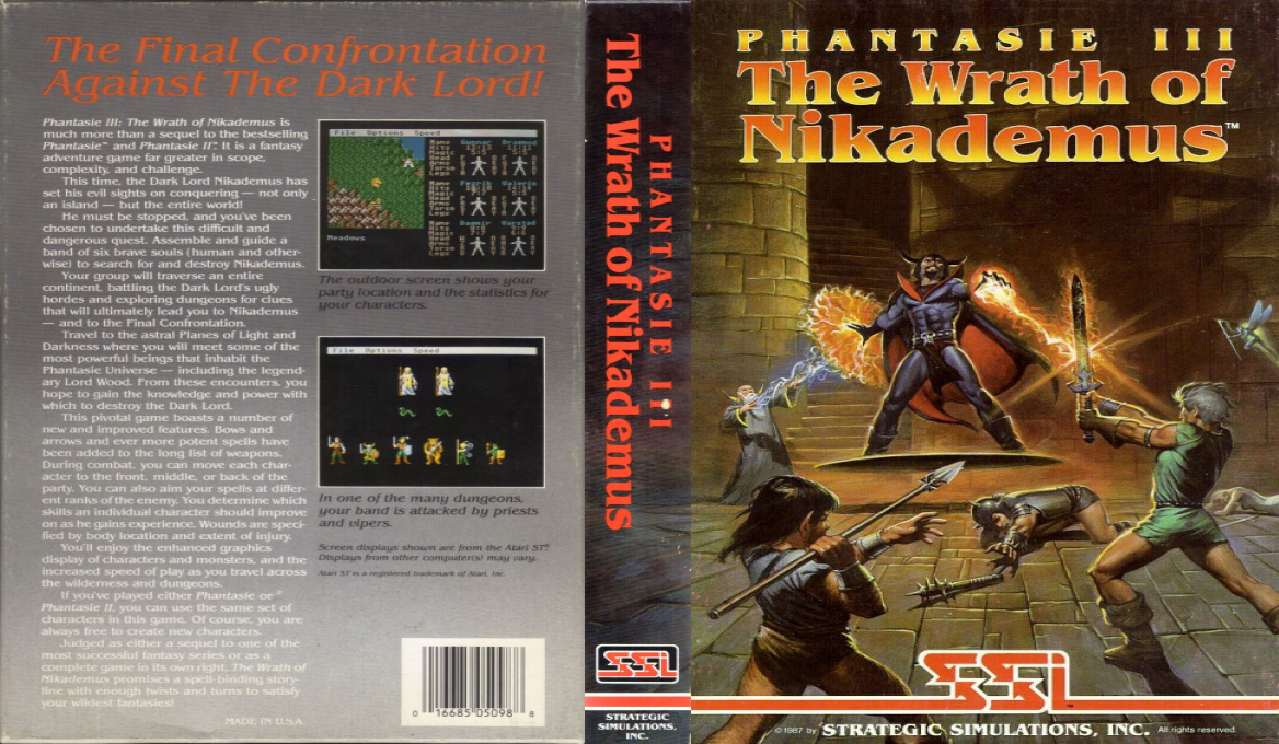 Phantasie III - The Wrath of Nikademus — box-texture (US)
