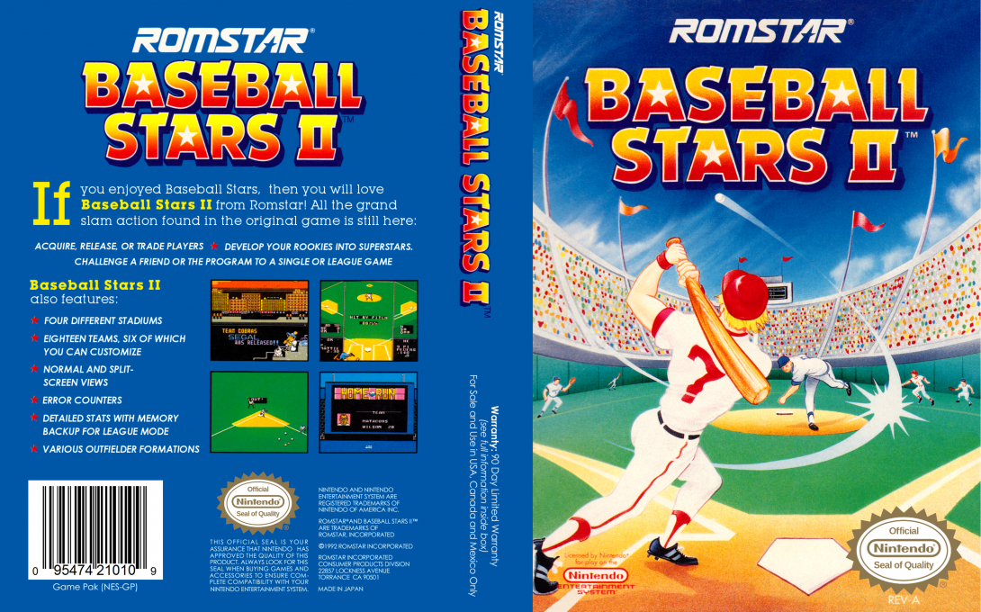 Baseball Stars II — box-texture (US)