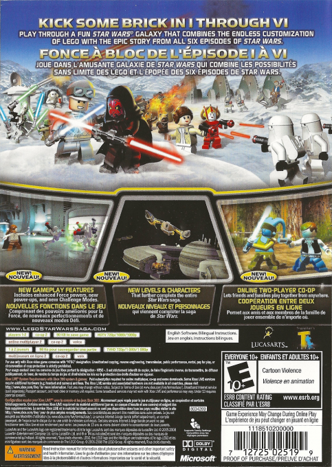 LEGO Star Wars - The Complete Saga — box-2D-back (CA)