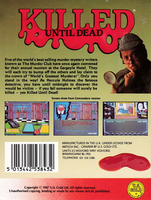 Killed Until Dead — box-2D-back (EU)