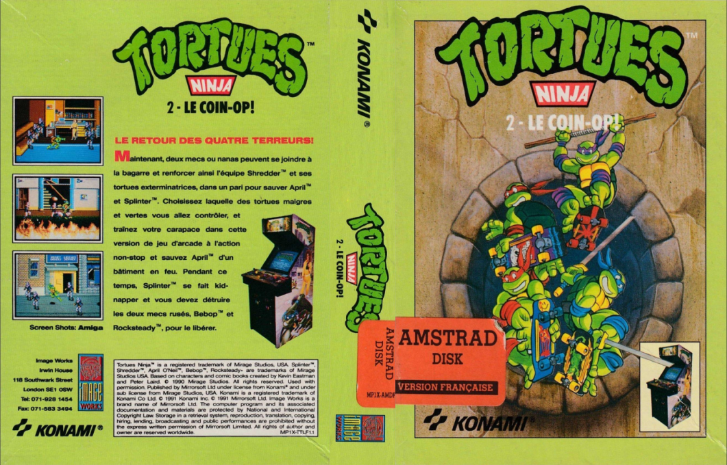 Teenage Mutant Hero Turtles - The Coin-Op — box-texture (FR)