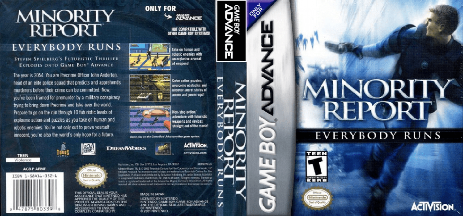 Minority Report - Everybody Runs — box-texture (US)