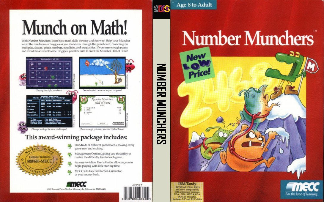 Number Munchers — box-texture (US)