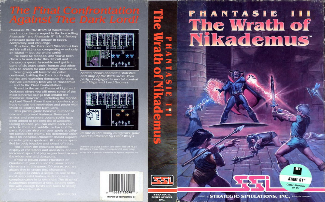 Phantasie 3 - The Wrath Of Nikademus — box-texture (US)