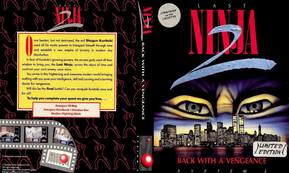Last Ninja 2 : Back with a Vengeance — box-texture (EU)