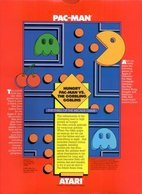 Pac-Man — box-2D-back (US)