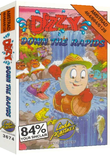 Dizzy - Down The Rapids — box-3D (EU)