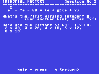 Factor Trinomials 3 — ss (WOR)