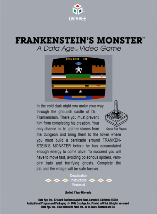 Frankenstein's Monster — box-2D-back (US)