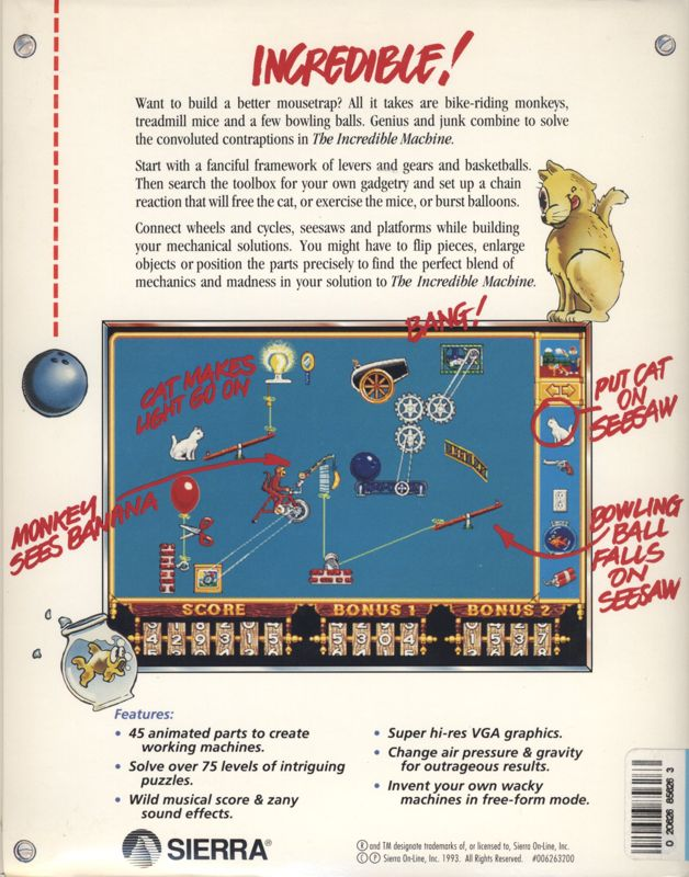 Incredible Machine, The — box-2D-back (US)