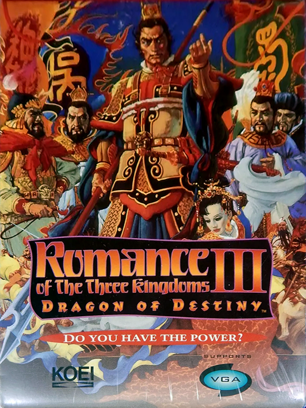 Romance Of The Three Kingdoms 3 - Dragon Of Destiny box art