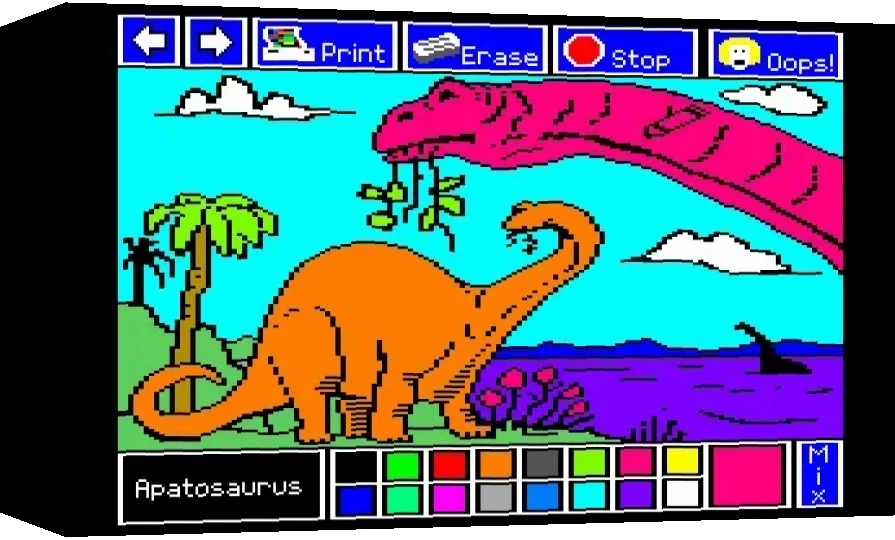 Electric Crayon Deluxe : Dinosaurs Are Forever — box-3D (WOR)