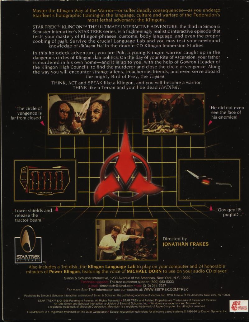 Star Trek: Klingon — box-2D-back (US)