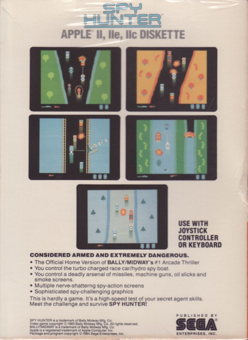 Spy Hunter — box-2D-back (US)