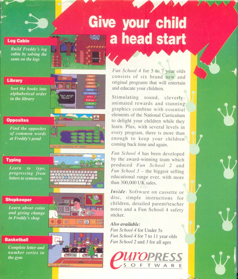 Fun School 4 - For 5 To 7 Year Olds — box-2D-back (UK)