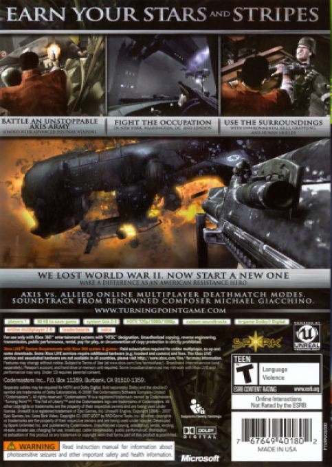 Turning Point - Fall of Liberty — box-2D-back (US)
