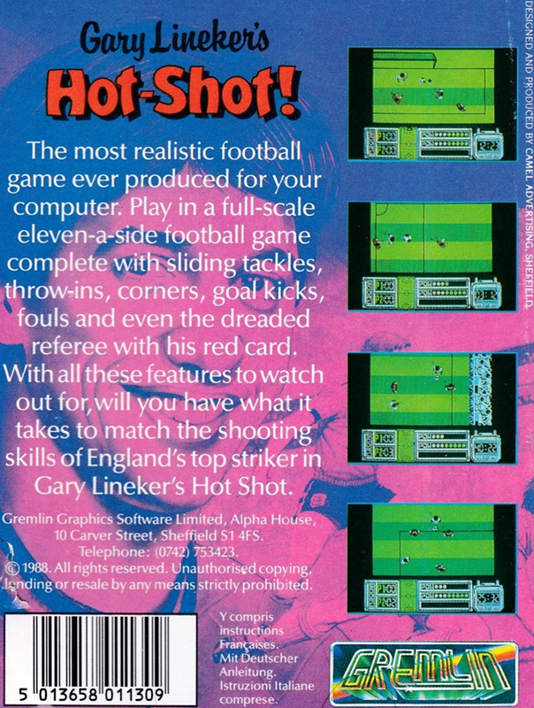 Gary Lineker's Hot-Shot! — box-2D-back (EU)