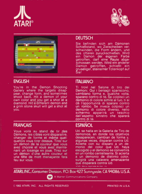 Demons to Diamonds — box-2D-back (EU)
