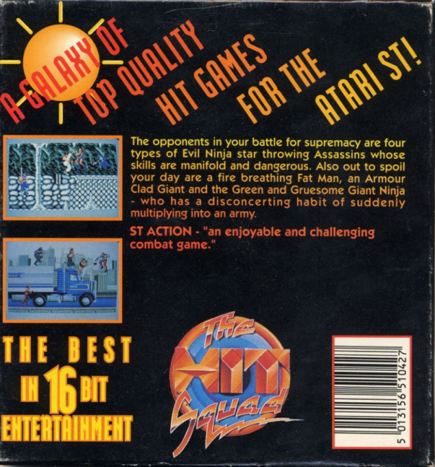 Bad Dudes vs. Dragon Ninja — box-2D-back (EU)
