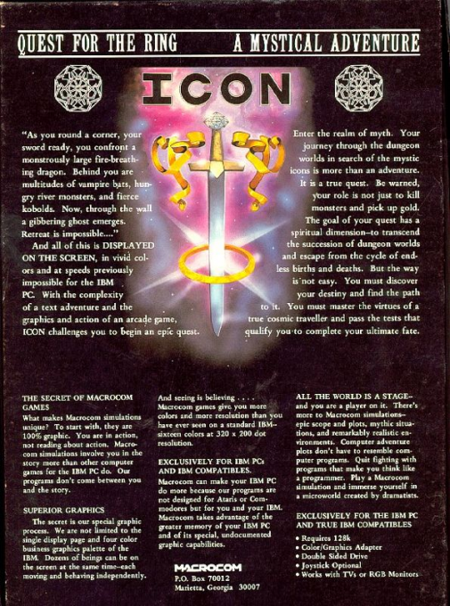 Icon - The Quest For The Ring — box-2D-back (US)