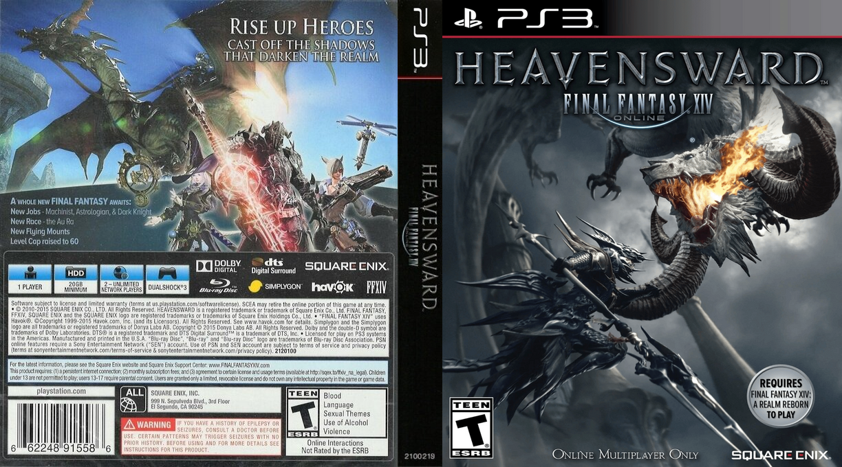 Final Fantasy 14 Online - Heavensward — box-texture (US)