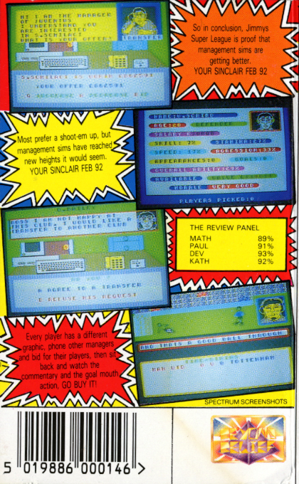 Jimmy's Super League — box-2D-back (EU)