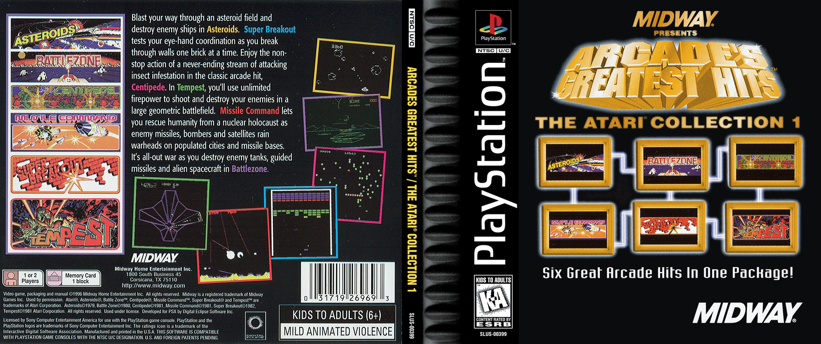 Arcade's Greatest Hits - The Atari Collection 1 — box-texture (US)