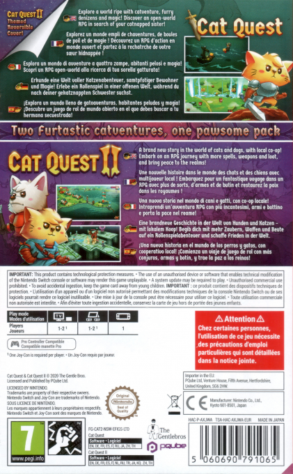 Cat Quest + Cat Quest II: Pawsome Pack — box-2D-back (EU)