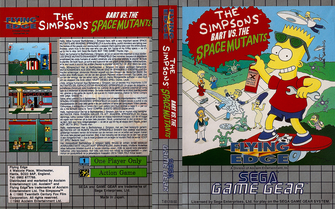 Simpsons - Bart Vs The Space Mutants, The — box-texture (EU)