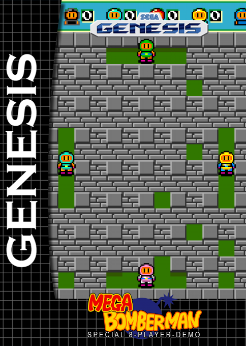 Mega Bomberman special 8-player-demo box art