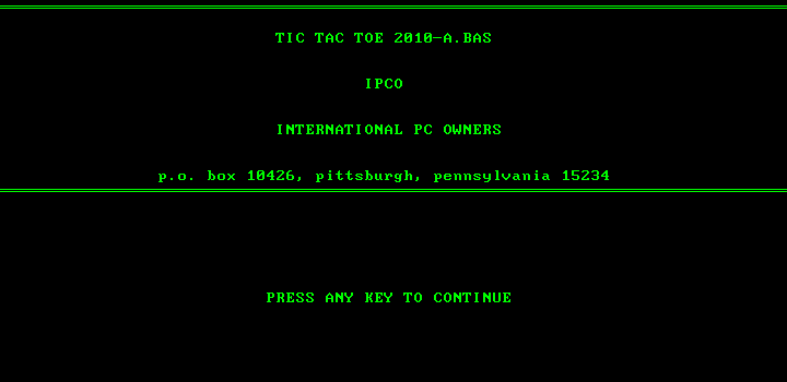 Tic Tac Toe — sstitle (US)