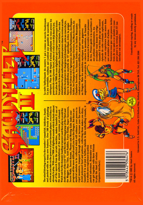 Gauntlet 2 — box-2D-back (EU)