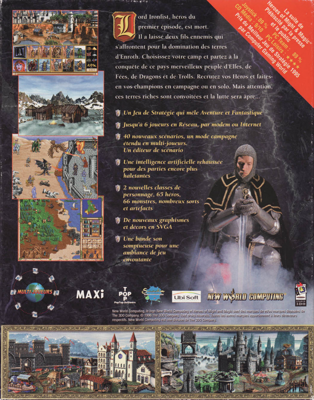 Heroes of Might and Magic 2 - The Succession Wars — box-2D-back (FR)