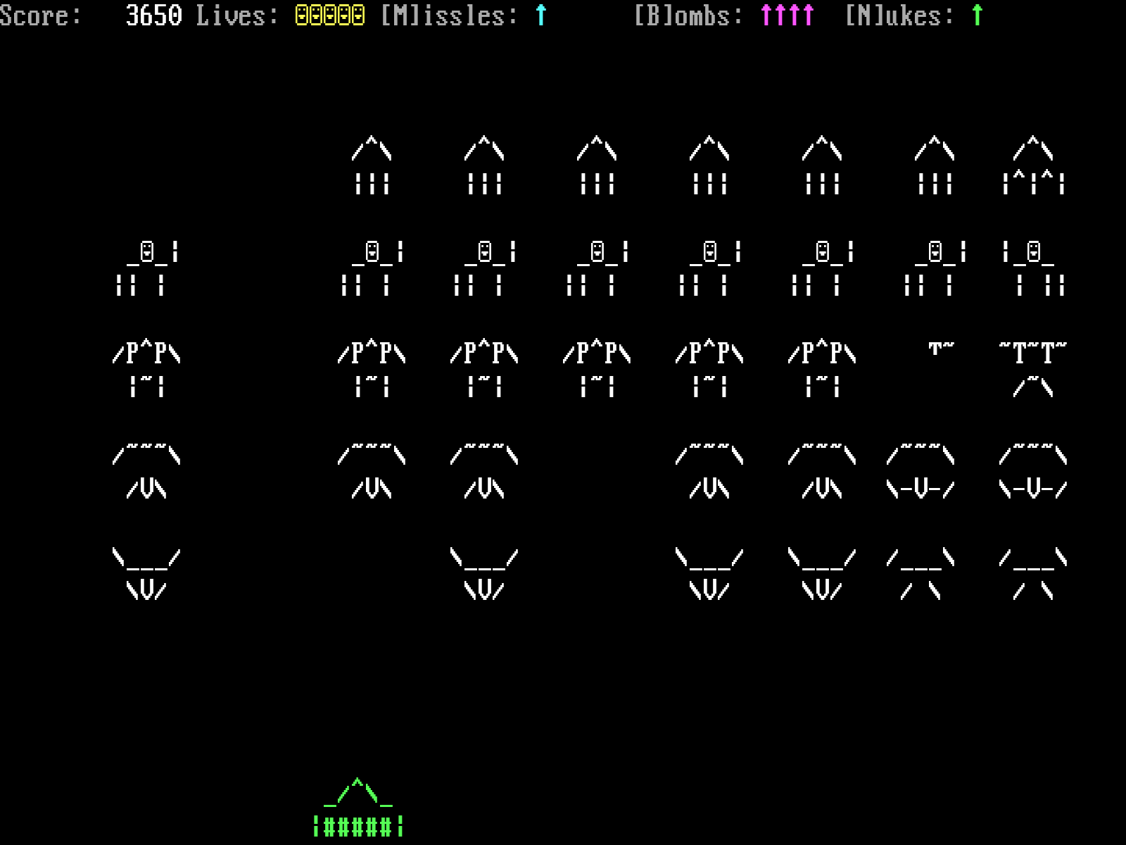 Ascii Invaders — ss (WOR)