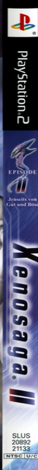 Xenosaga Episode II - Jenseits von Gut und Boese — box-2D-side (US)