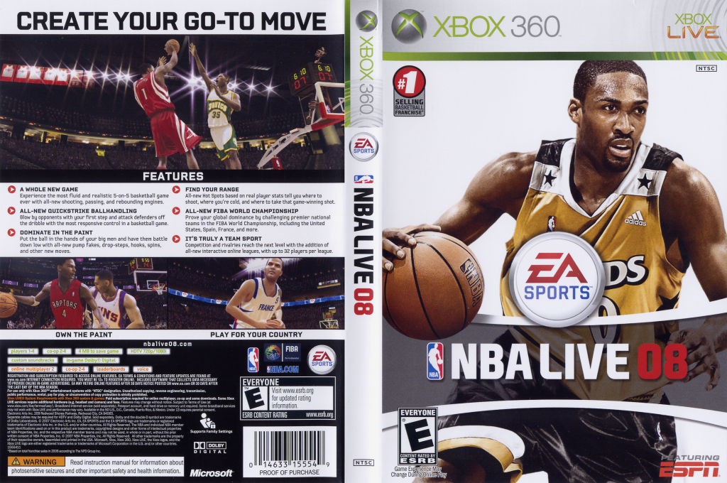 NBA Live 08 — box-texture (US)