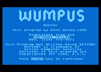 Wumpus Hunter — sstitle (WOR)