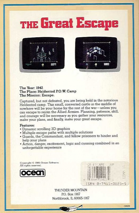 Great Escape, The — box-2D-back (US)