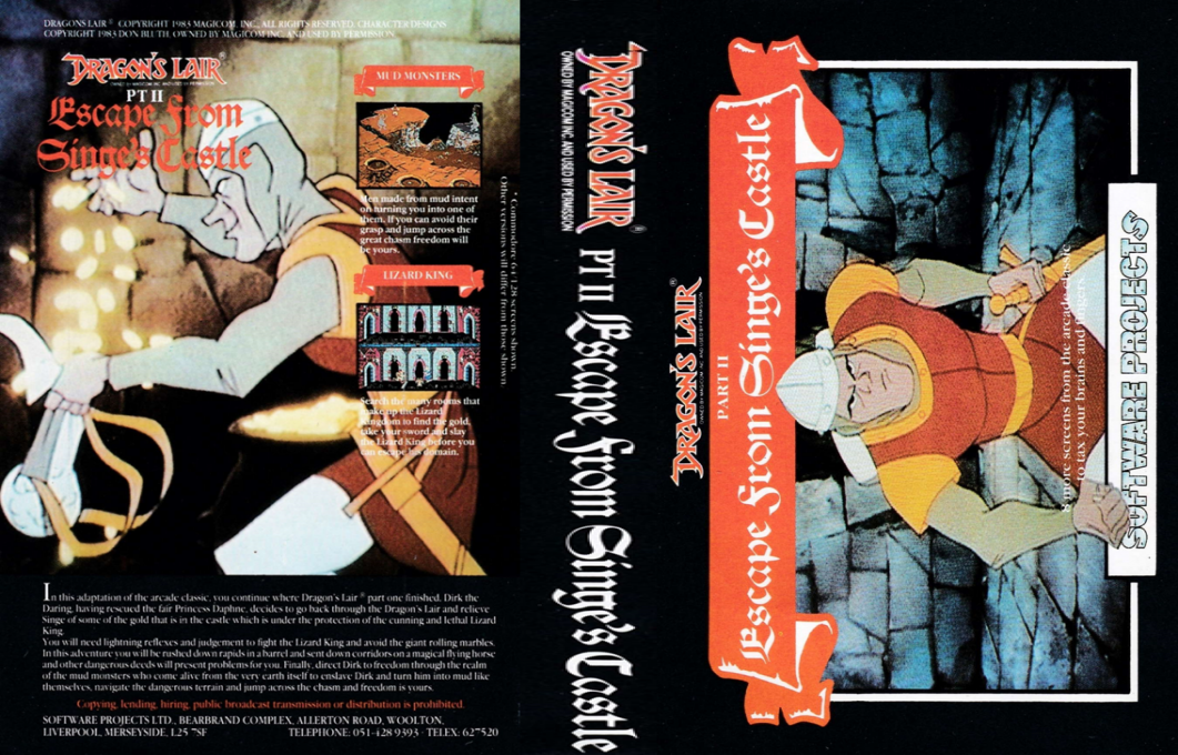 Dragon's Lair Part II - Escape from Singe's Castle — box-texture (EU)
