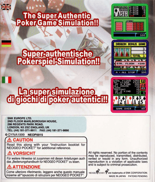 Neo Dragon's Wild - Pocket Casino Series — box-2D-back (EU)